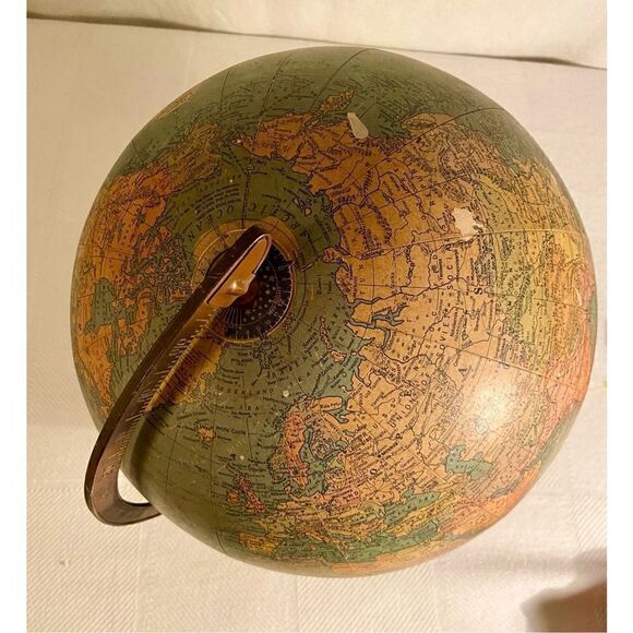 Vintage Replogle 12 Inch Mid-Century Standard Globe On Metal Base~See Details - Picture 11 of 15